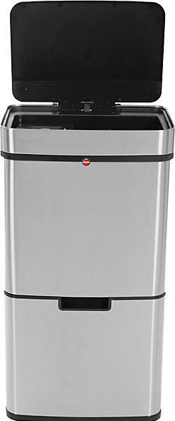 Produktbild Hailo Öko Vario XL, Design-Sensor-Mülltrenner, 25 + 25 + 4 ltr, Edelstahl Anti-Fingerprint (50 l)