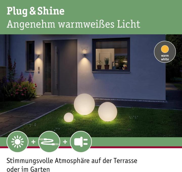 Actual product image Paulmann Outdoor Plug & Shine Globe (235 lm, IP67)