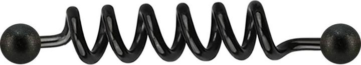 Immagine prodotto Star Piercing Bobina nera del bilanciere con due palline maculate (senza ottone, Acciaio chirurgico 316L)