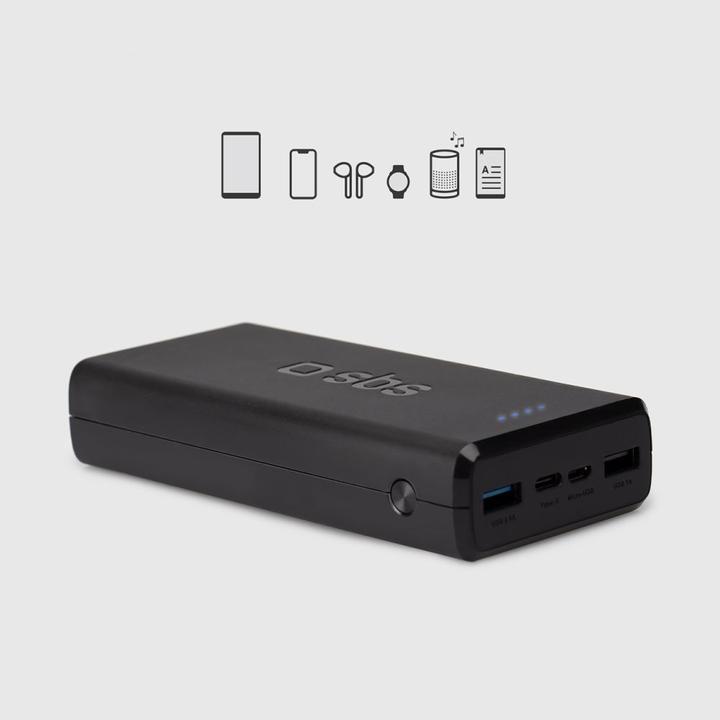 Produktbild SBS Fast Charge Powerbank (20000 mAh, 10 W, 74 Wh)