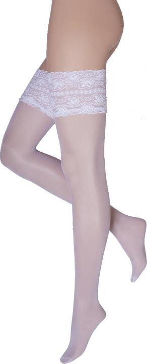 Image du produit Levee Satin Sheers Bas jarretières, couleur 100 blanc, taille 44-46 (20 DEN, 44 - 46)