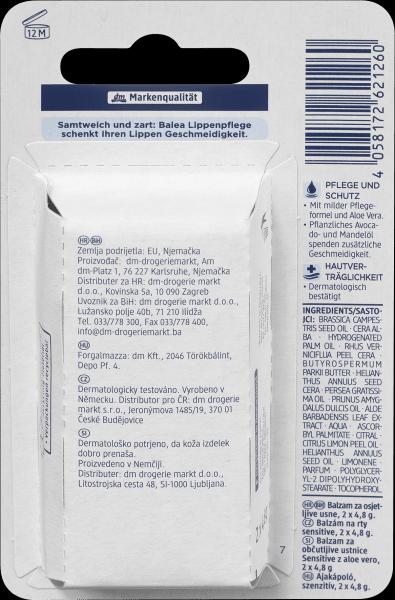 Actual product image dm Balea Lip Care Sensitive Duopack