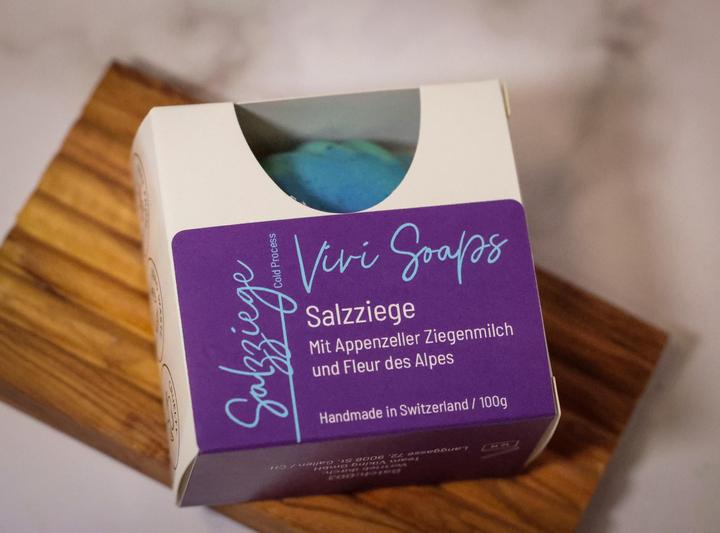 Vivi Soaps Salzziege Salzseife mit Ziegenmilch (Hartseife)
