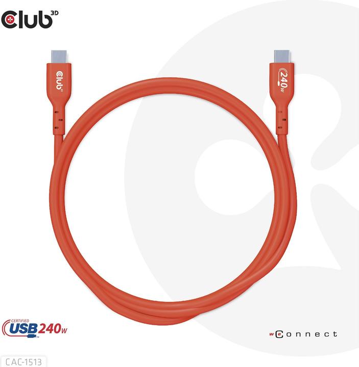 Image du produit Club 3D USB C - USB C (3 m, USB 2.0)