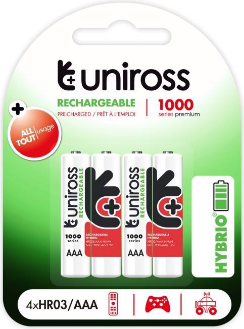 Actual product image Uniross AAA 1000 NiMh (2 pcs., AAA, 1000 mAh)
