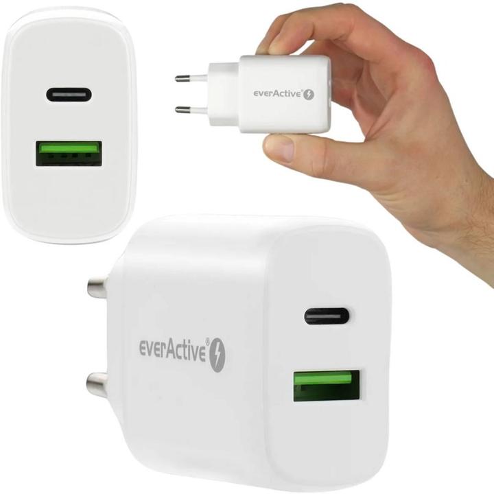 Image du produit Everactive SC-370Q Chargeur secteur avec USB QC3.0 et USB-C PD PPS 25W (26 W)