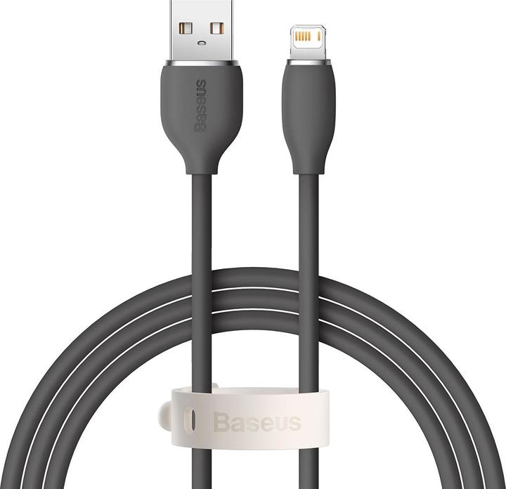 Produktbild Baseus Jelly Liquid Silica Gel Fast Charging Data Cable USB to iP 2.4A 1.2m Black (1.20 m, USB 2.0)