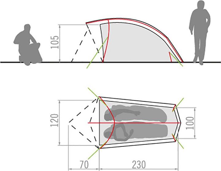 Produktbild Vaude Hogan UL (Kuppelzelt, 1.86 kg, 2 Personen)