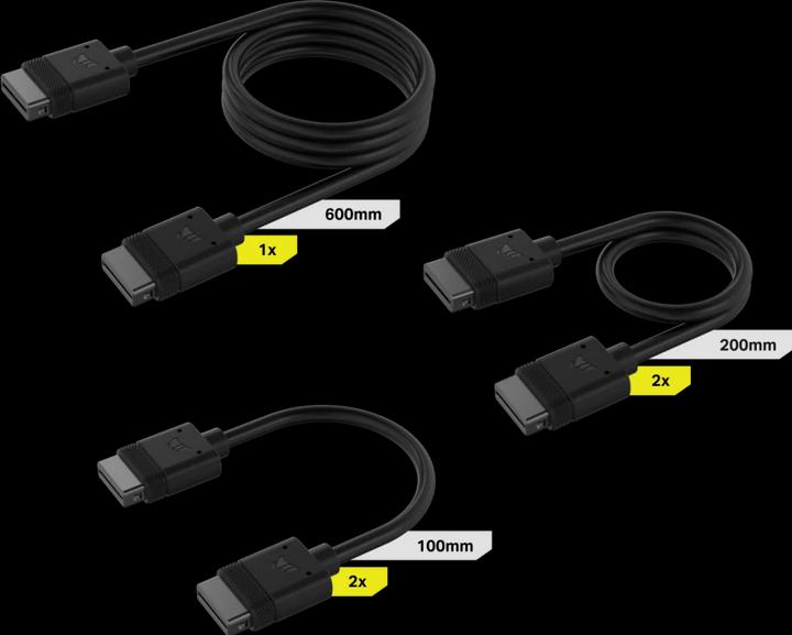Immagine prodotto Corsair Kit di cavi iCUE LINK con connettori diritti, nero