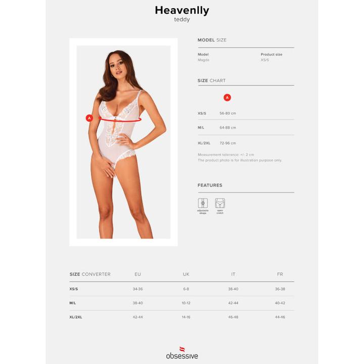 Image du produit Obsessive Heavenly Crotchless Teddy Xl/Xxl (L, XL)