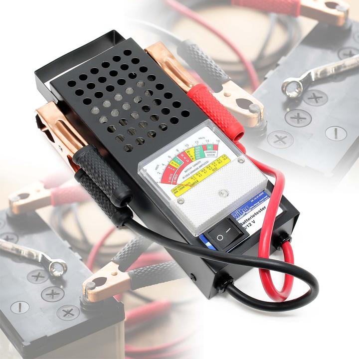 Immagine prodotto Wiltec Tester per batteria 6/12V tester per batteria auto tester per batteria auto tester di carica auto