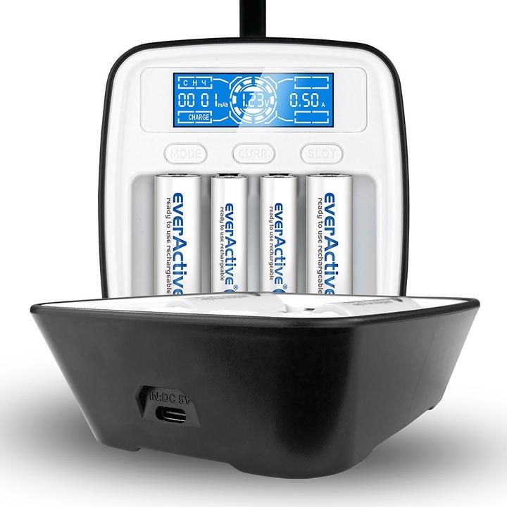 Actual product image Everactive professional AA / AAA battery charger NC-1000M (1 pcs., AA, AAA, Battery + charger)