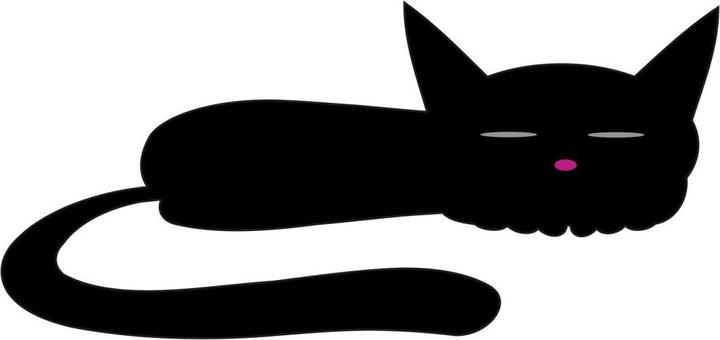 Produktbild Trenddeko Schwarzer Kater schlafend (100 x 47 cm)
