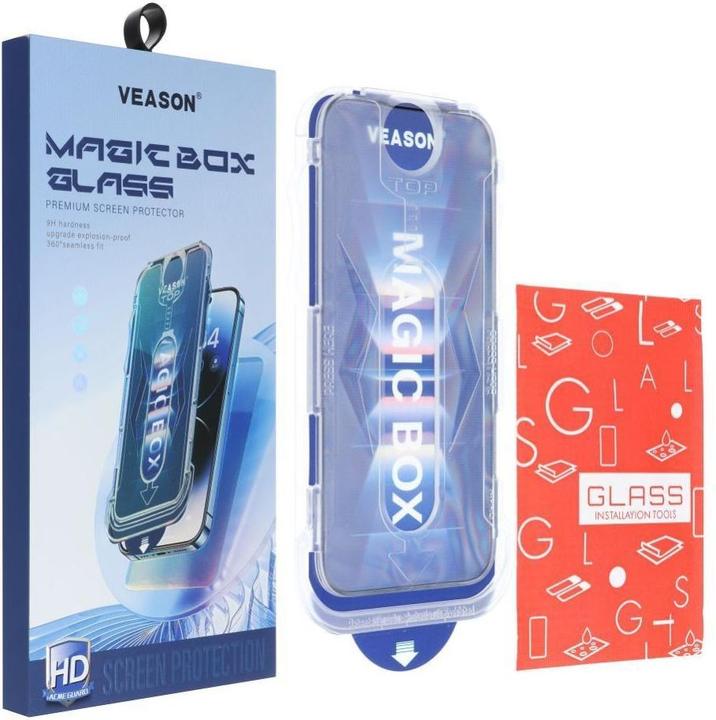 Immagine prodotto Vmax Protective glass Veason 6D Pro Veason Easy-Install Glass + Applicator - for Iphone 13 black (1 Pezzo/i, Apple iPhone 13)