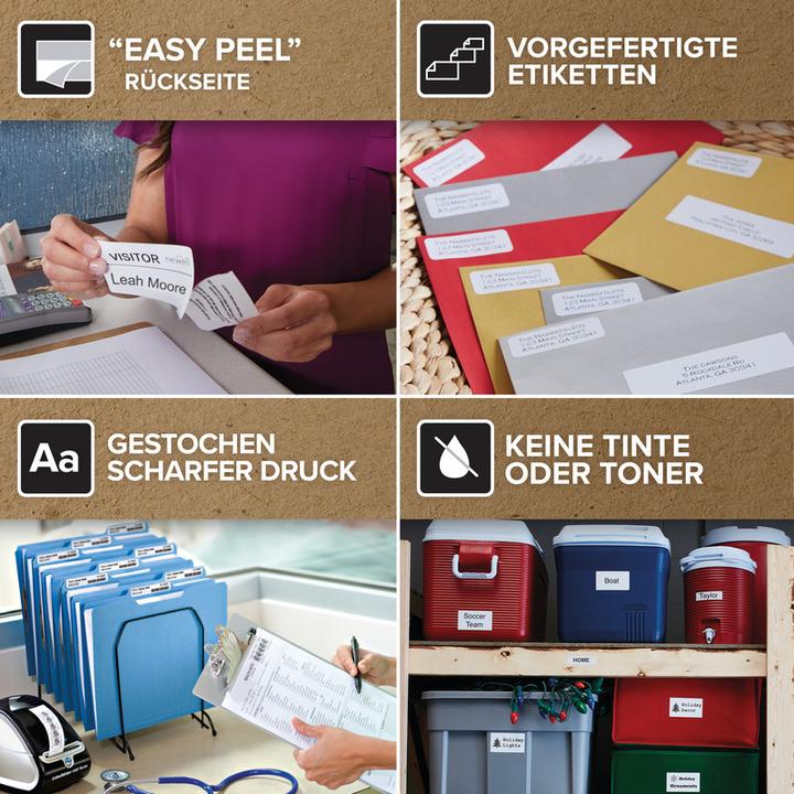 Actual product image Dymo S0929120 square multi-purpose labels