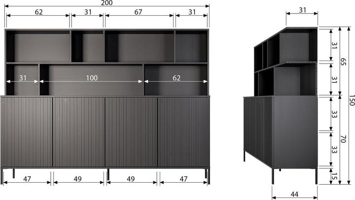 Produktbild Woood Gravure (150 x 200 x 44 cm)