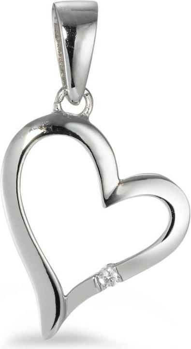 Rhomberg Pendentif zirconium coeur (Argent)