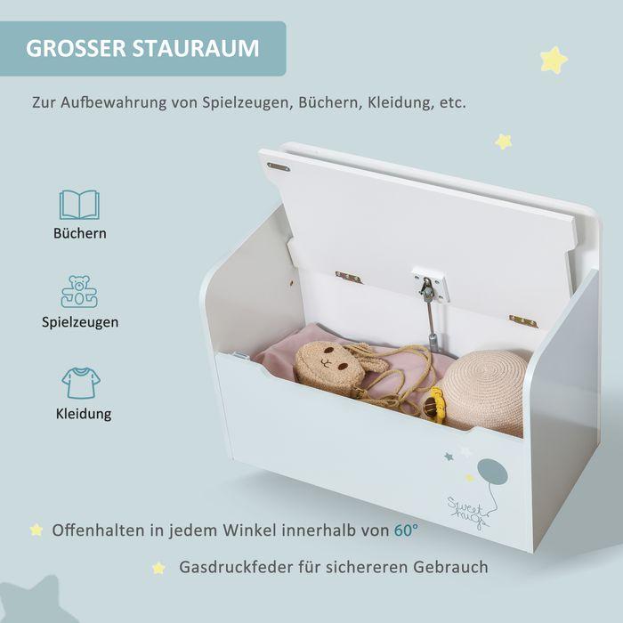 Produktbild Swisshandel24 Kindersitzbank mit Stauraum 2-in-1 Truhenbank Spielzeugkiste Aufbewahrungstruhe 3-6 Jahre Kindermöbe (Kindersitzgruppe)