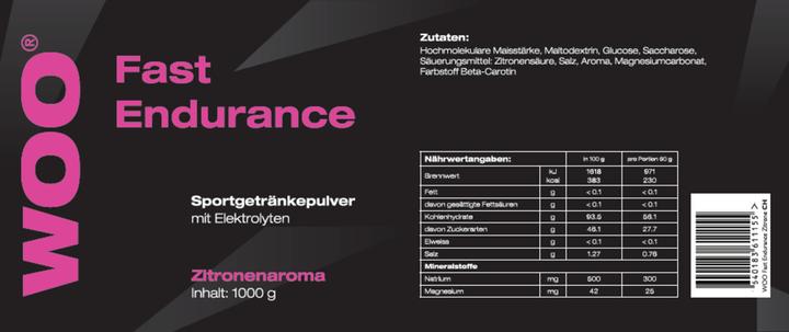 Produktbild Woo Fast Endurance (Zitrone, 1 Stk., 1000 g)