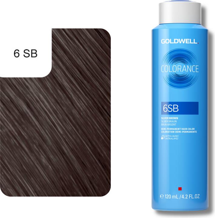 Actual product image Goldwell COLORANCE demi-permanent hair colour #6SB 120 ml (6SB silver brown)