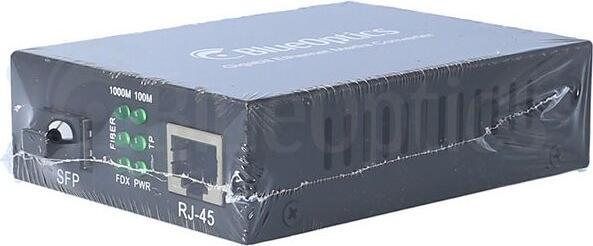 Produktbild BlueOptics Gigabit Ethernet Medienkonverter 1x SFP, 1x 10/100/1000M RJ45