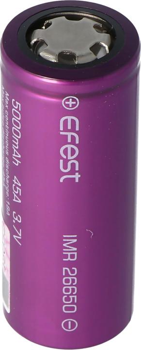 Image du produit Efest Batterie rechargeable Purple IMR26650, non protégée (1 pcs, 26650, 5000 mAh)