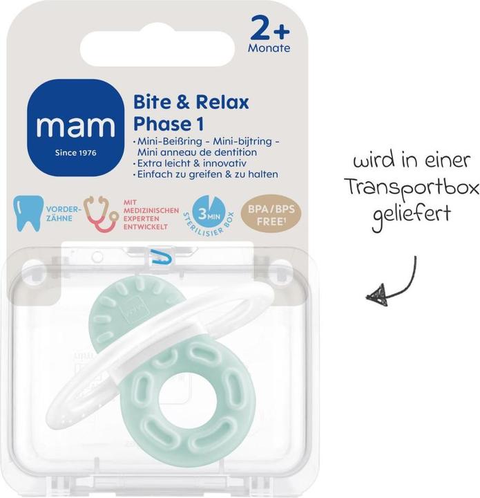 Actual product image MAM Beissringe & Zahnungshilfen Beissring Bite & Relax Phase 1 - MInt