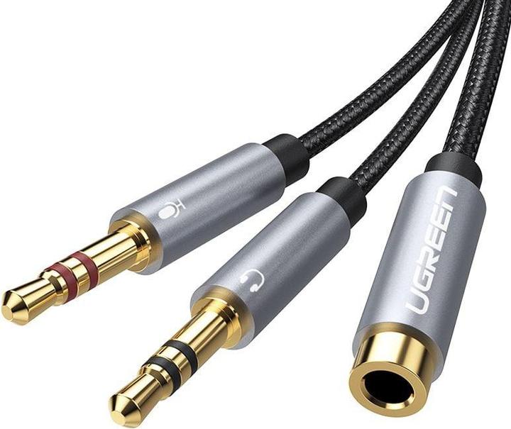 Actual product image Ugreen Microphone and headphone Y splitter 3.5 mm jack (0.20 m, 3.5mm jack (AUX))