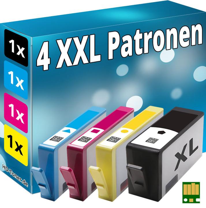 Image du produit Druckfuxx 4x PATRONEN für HP 920XL CHIP OFFICEJET 6000 6500A 7000 7500A E710a E7