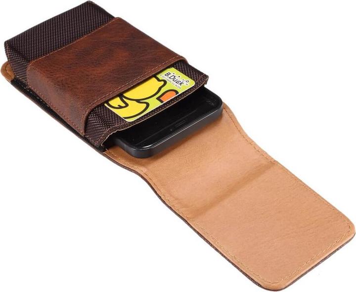 Produktbild Cover-Discount Nylon - Leder Gurttasche mit Kartenfach braun / L