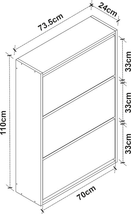 Actual product image En.Casa Josephine (110 x 73.5 x 24 cm)