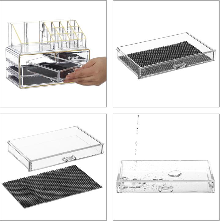 Actual product image Relaxdays Makeup Organizer with 4 Drawers