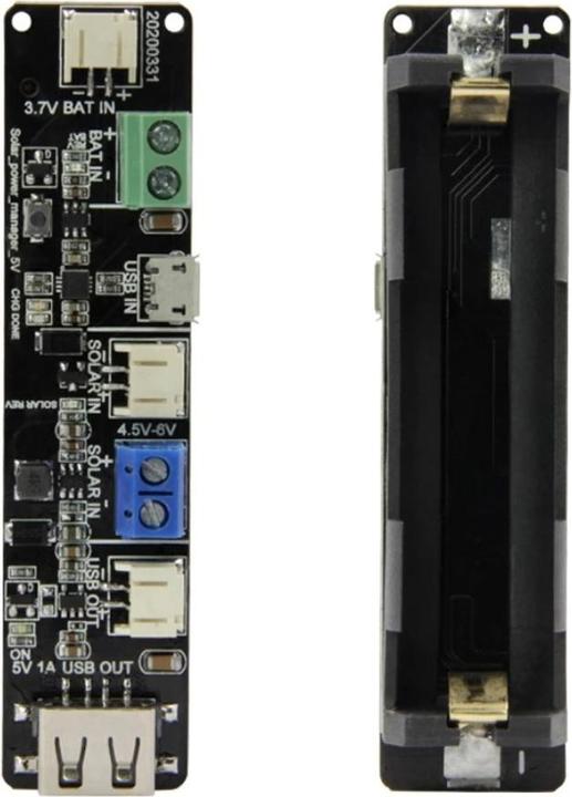 Actual product image Lilygo TTGO T-BAT 18650 Battery Compartment with CN3065 Solar Power Manager