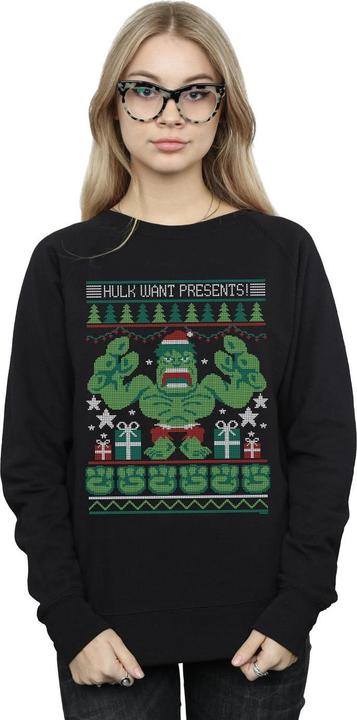 Actual product image Womens/Ladies Hulk Want Presents Fair Isle Sweatshirt (S)