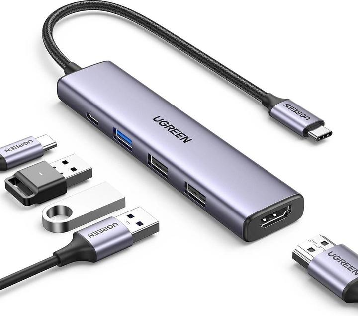 Immagine prodotto Ugreen Adapteris Hub CM478 (USB-C, 5 Porti)