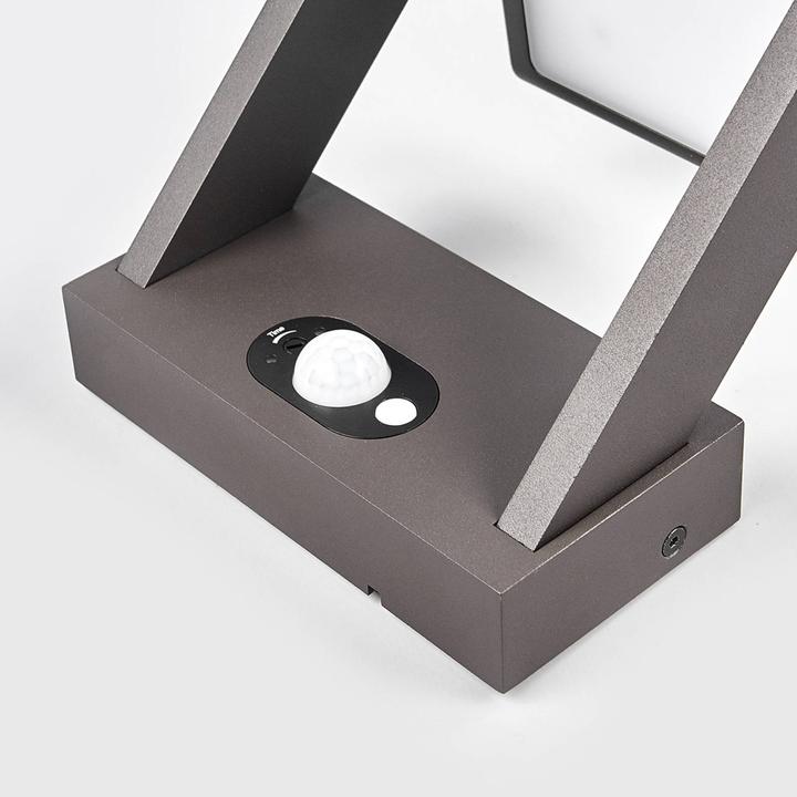 Produktbild Lucande Vakerian Solcelle Wandleuchte w/Sensor Graphite (150 lm, IP54)