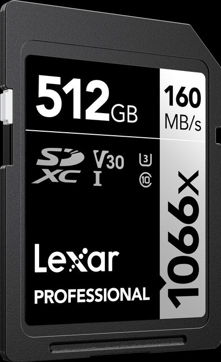 Immagine prodotto Lexar PRO 1066X SDXC U3 (V30) UHS-II R160/W120 512GB (512 GB, SDXC, U3, UHS-I)