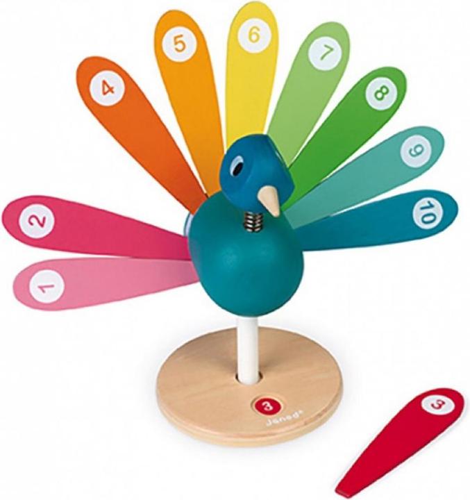 Janod Peacock colour and counting game