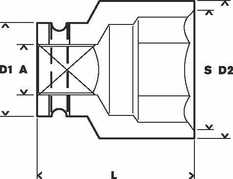 Produktbild Bosch Professional Zubehör Steckschlüsseleinsatz, SW 8 mm, L 25 mm, 13 mm, M5, 12,7 mm (8 mm)