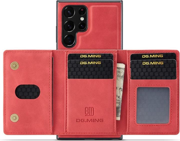 Produktbild Cover-Discount Galaxy S22 Ultra - Hülle mit Kreditkarten Etui rot (Samsung Galaxy S22 Ultra)