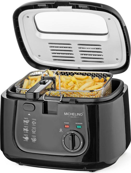 Actual product image Michelino Fritteuse 2,5 Liter 1800W Schwarz