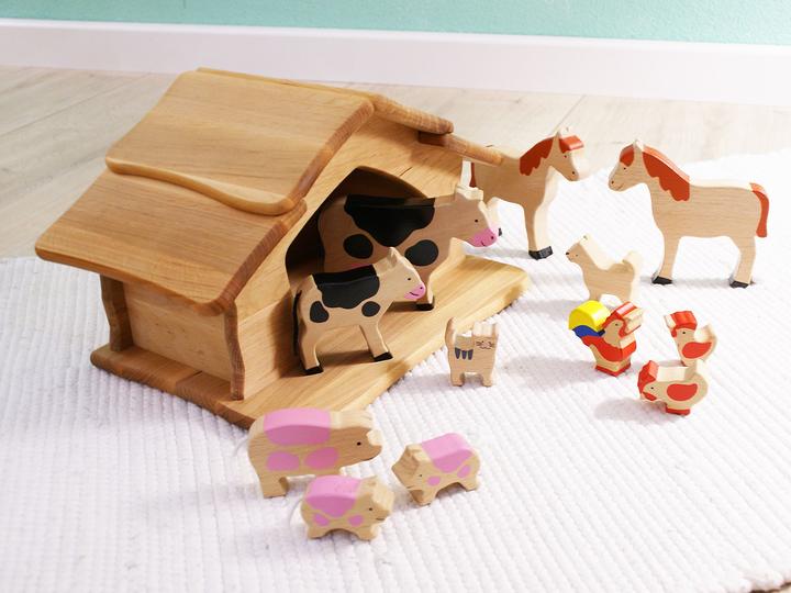 Produktbild Goki Hölzerne Boerderijdierenset