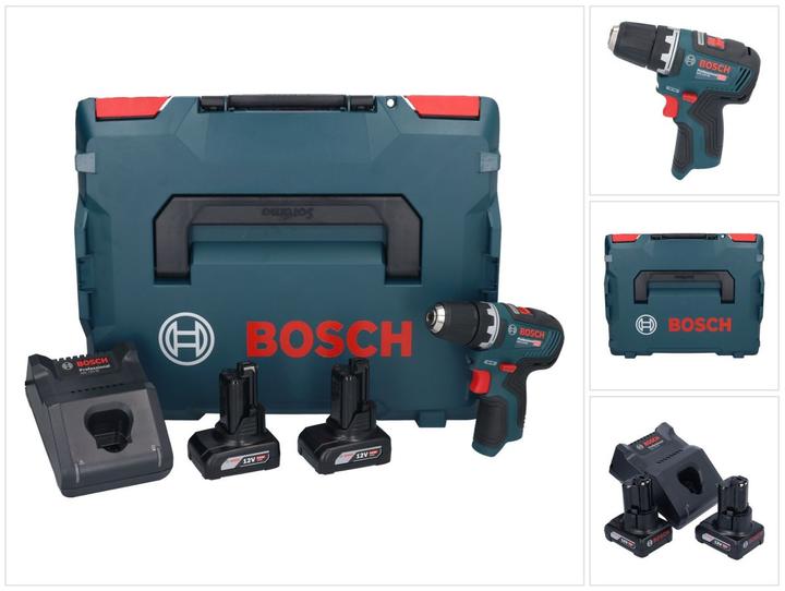 Actual product image Bosch Professional Bosch GSR 12V-35 cordless drill driver 12V 35Nm in L-Boxx + 2x 6.0Ah battery + charger (Rechargeable battery operated)