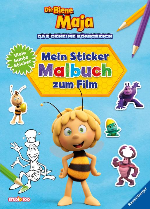 Produktbild Ravensburger Die Biene Maja: Mein Sticker-Malbuch zum Film (Deutsch, Studio 100 Media GmbH, 2021)