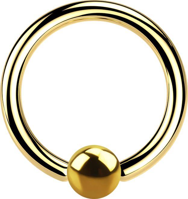 Image du produit Star Piercing Anneau Ball Closure plaqué or (sans laiton, Acier chirurgical 316L)