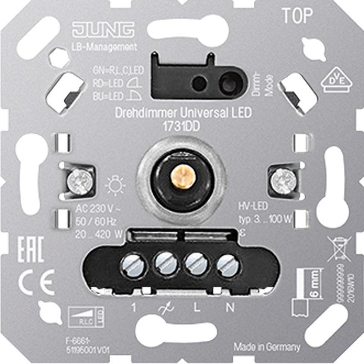 Actual product image JUNG Rotary dimmer UNI LED 1731DD