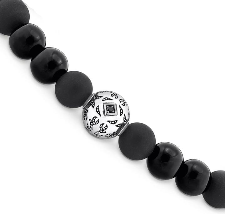 Actual product image Thomas Sabo Beads bracelet in blackened obsidian silver (17 cm, Blackened, 925 sterling silver)