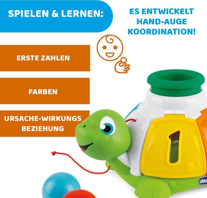 Actual product image Chicco Pull-along toy sorting turtle to pull