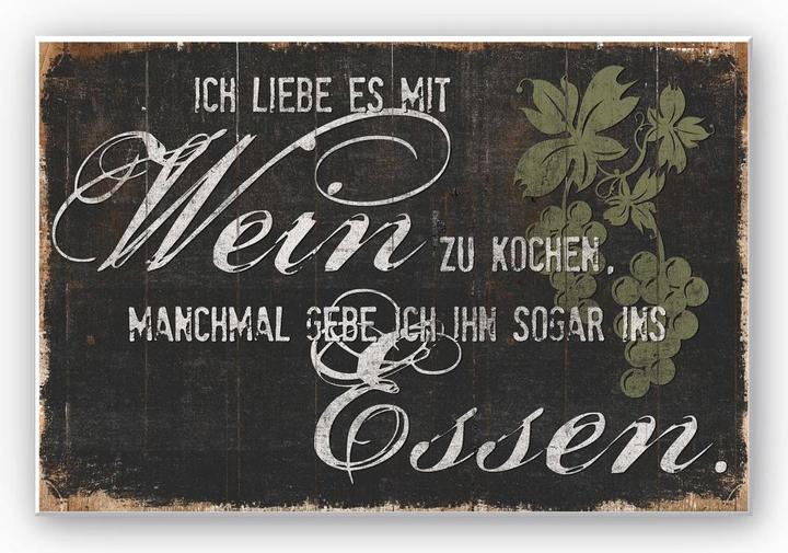 Image du produit Trenddeko J'aime cuisiner avec du vin (100 x 70 cm)