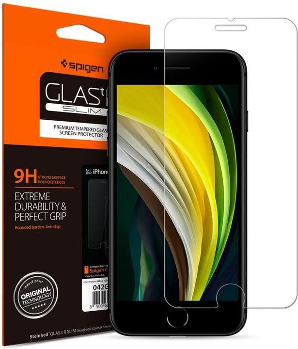 Actual product image Spigen Glass.tR Slim HD (1 Piece, Apple iPhone SE (2nd Gen))